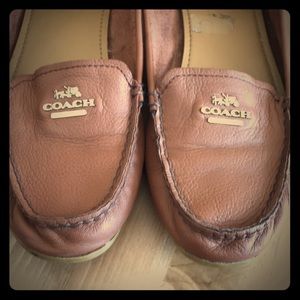 Leather coach loafers